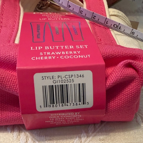 The Juicy Pouch Lip Butter Set - Pink & Cream Mini Tote / Bag & Purse Charm - Picture 4 of 4